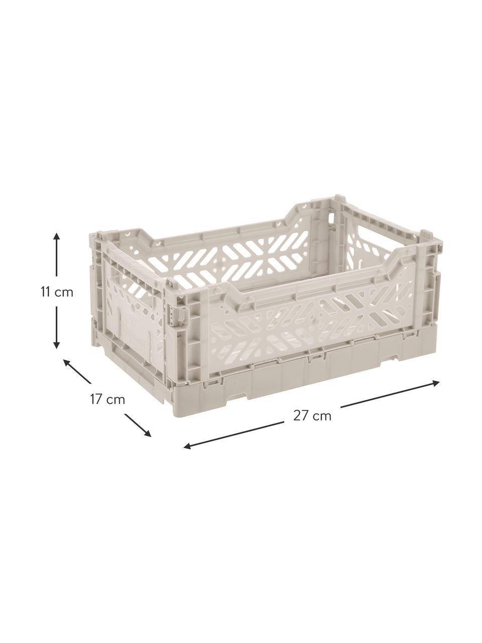 Caja plegable Light Grey, Plástico, Gris claro, An 27 x Al 11 cm