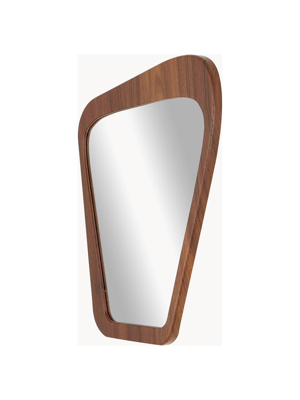 Miroir mural avec cadre brun foncé May, Bois foncé, larg. 41 x haut. 55 cm