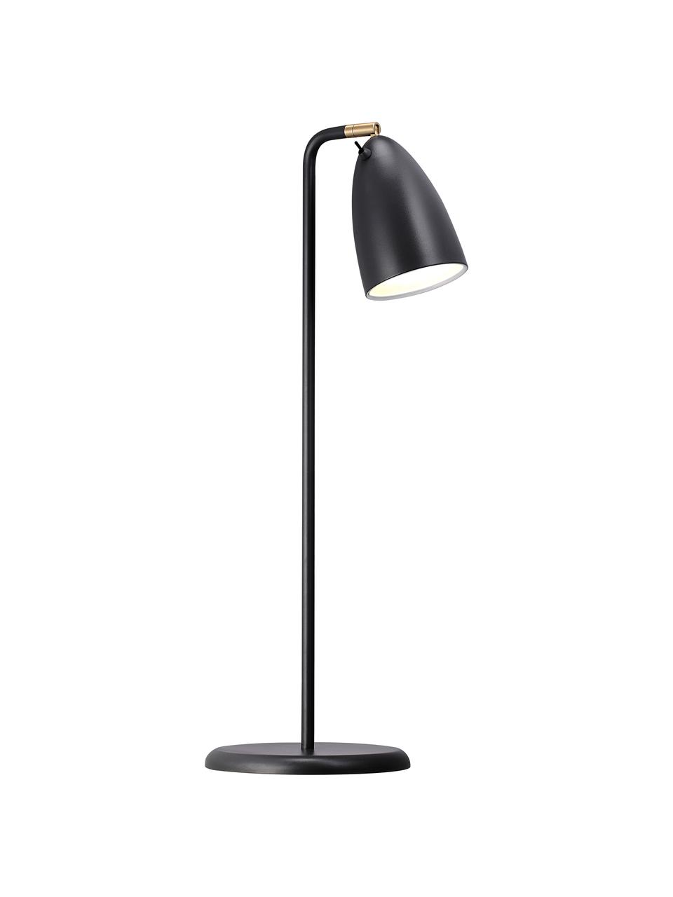 Velká stolní lampa z kovu Nexus, Černá