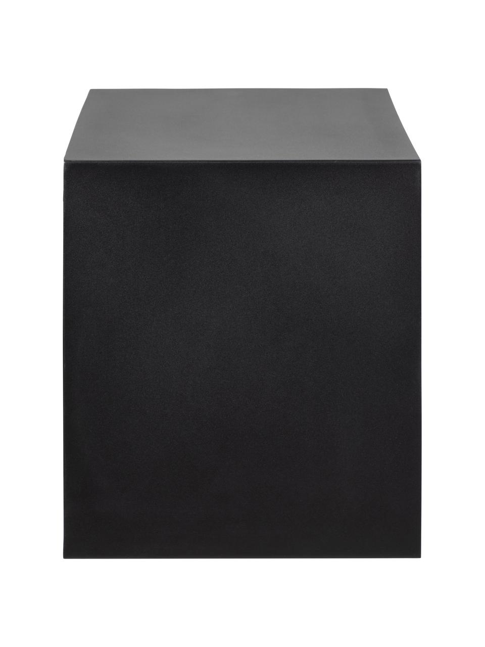 Comodino da parete nero con cassetto Joliet, Struttura: metallo verniciato a polv, Nero, Larg. 30 x Alt. 30 cm