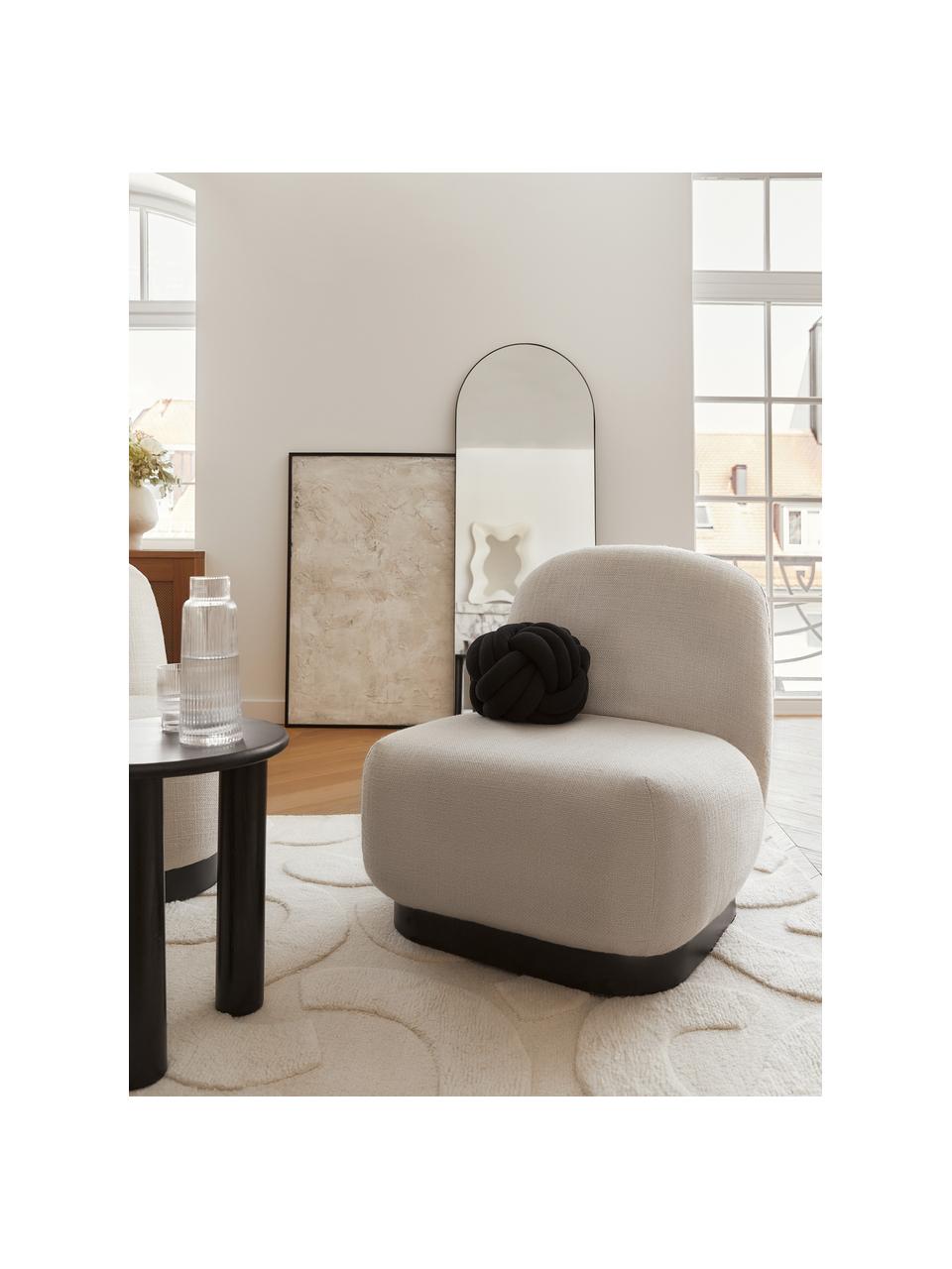 Cojín nudo Twist, Negro, Ø 30 cm