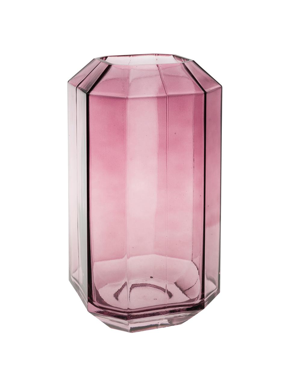 Glazen vaas Divine, Glas, Paars, transparant, Ø 8 x H 16 cm