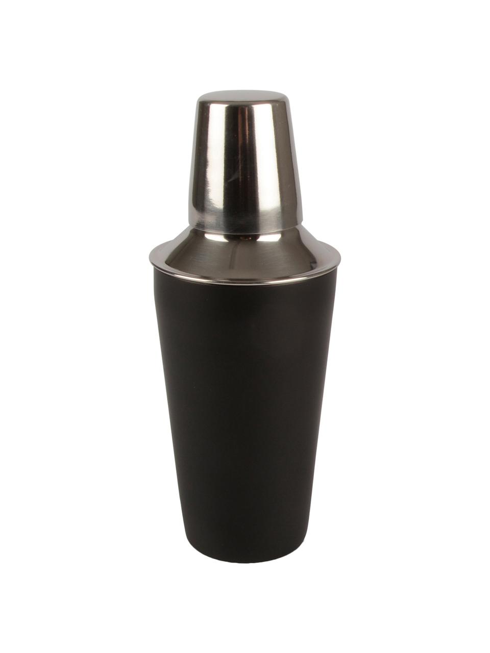 Cocktail-Shaker Stambi in Schwarz/Silber, Rostfreier Stahl, beschichtet, Schwarz, Stahl, Ø 8 x H 22 cm