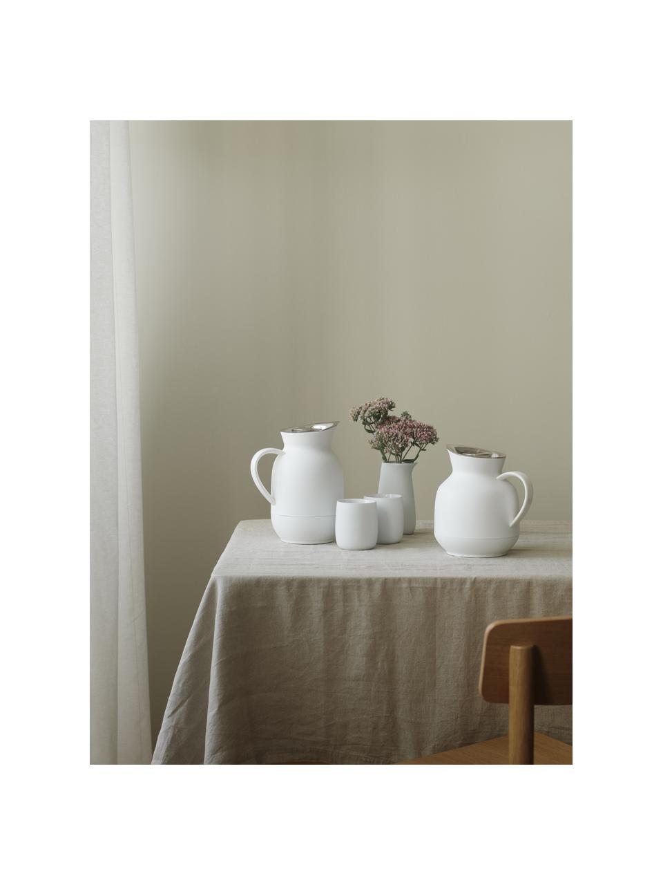 Caraffa isolante color bianco opaco/argento Amphora, Brocca: materiale sintetico, Bianco, 1 L