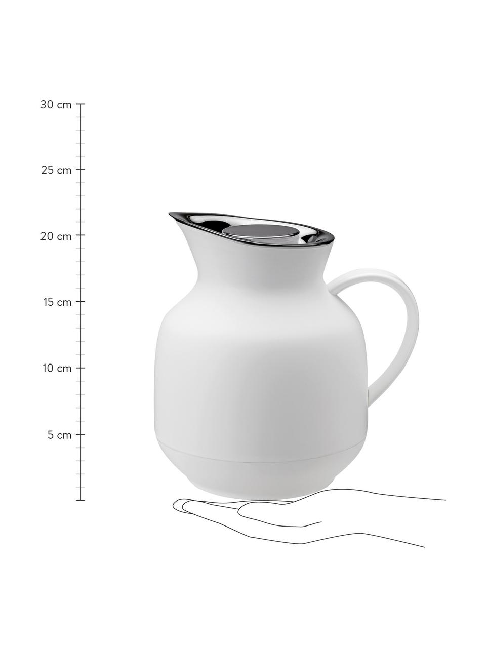 Isolierkanne Amphora in Weiß matt/Silber, Kanne: Kunststoff, Weiß, 1 L