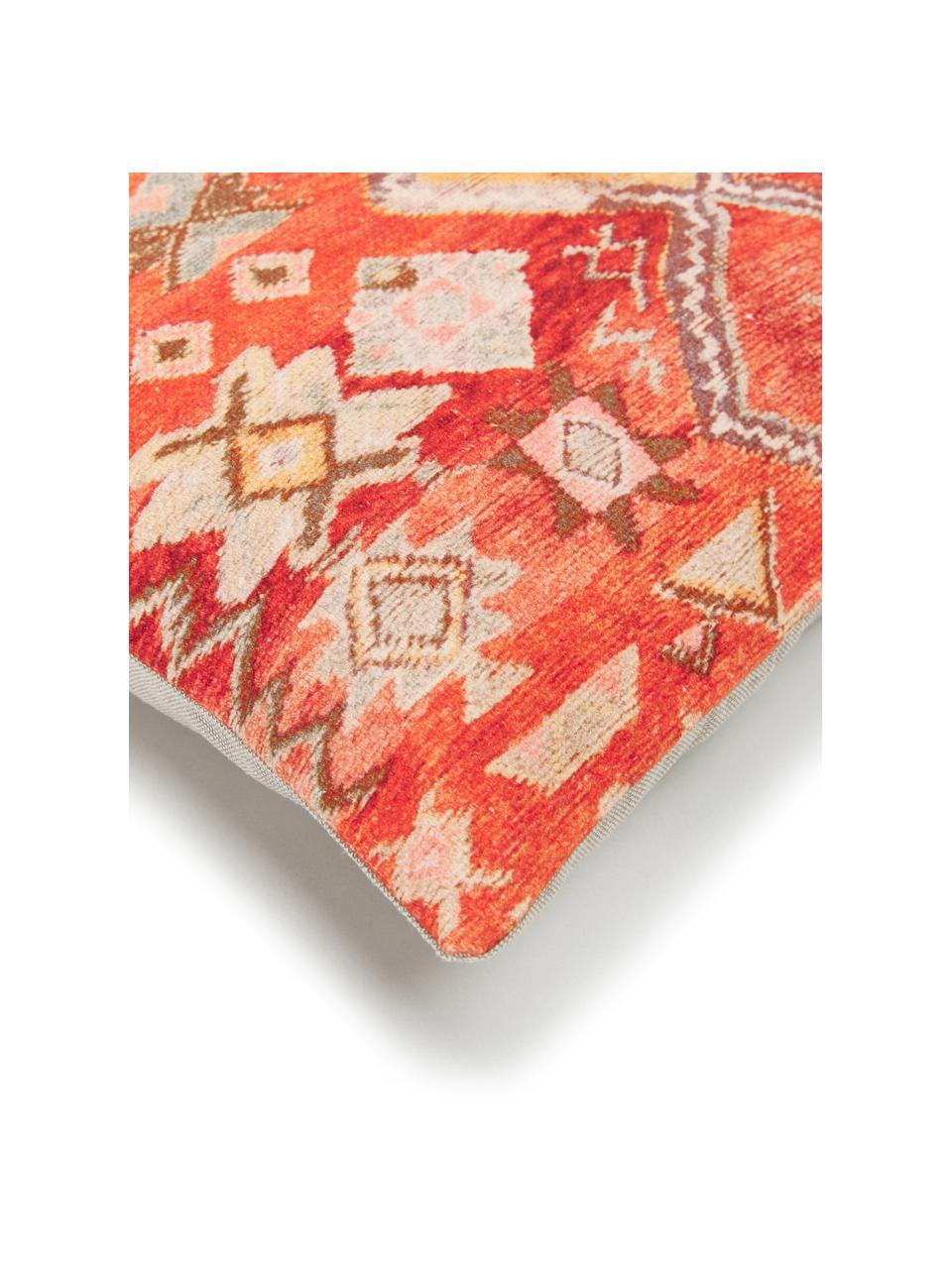 Federa arredo con fantasia etnica Dasi, 100% cotone, Multicolore, Larg. 45 x Lung. 45 cm