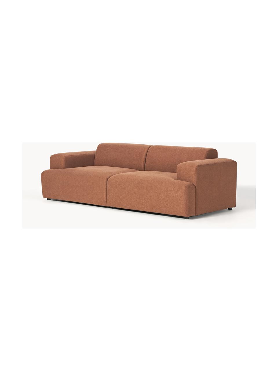 Sofa Melva (3-Sitzer), Bezug: 100 % Polyester Der strap, Gestell: Massives Kiefern- und Fic, Webstoff Nougat, B 238 x T 101 cm