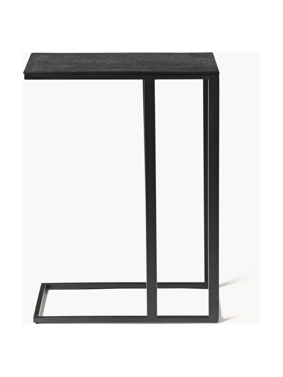 Table d'appoint en bois de manguier Celow, Noir, larg. 45 x haut. 62 cm