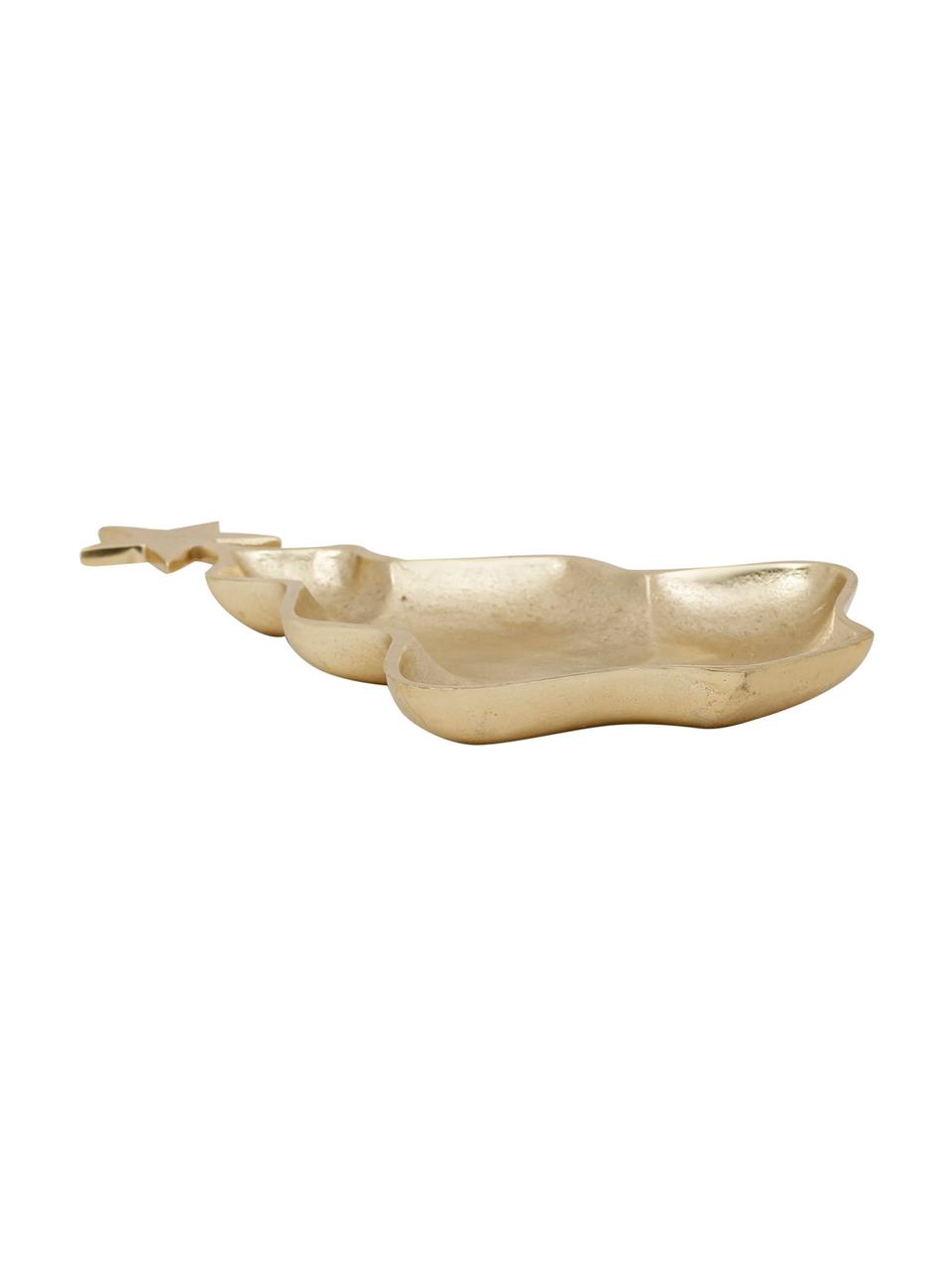 Servírovací talíř Epicea, Potažený hliník, Zlatá, Š 29 cm, D 18 cm