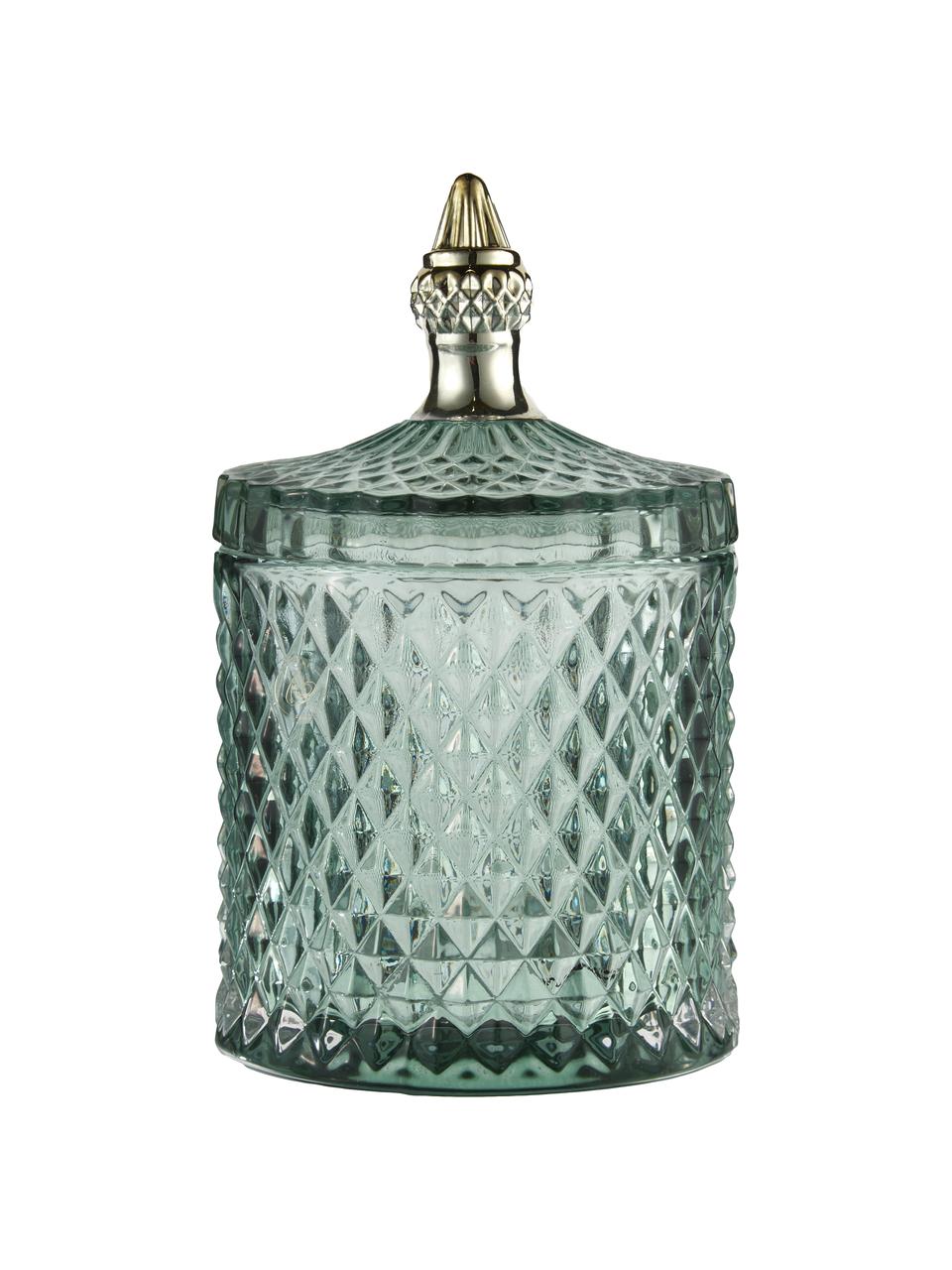 Contenitore Myan, Vetro, Verde, dorato, Ø 11 x Alt. 18 cm
