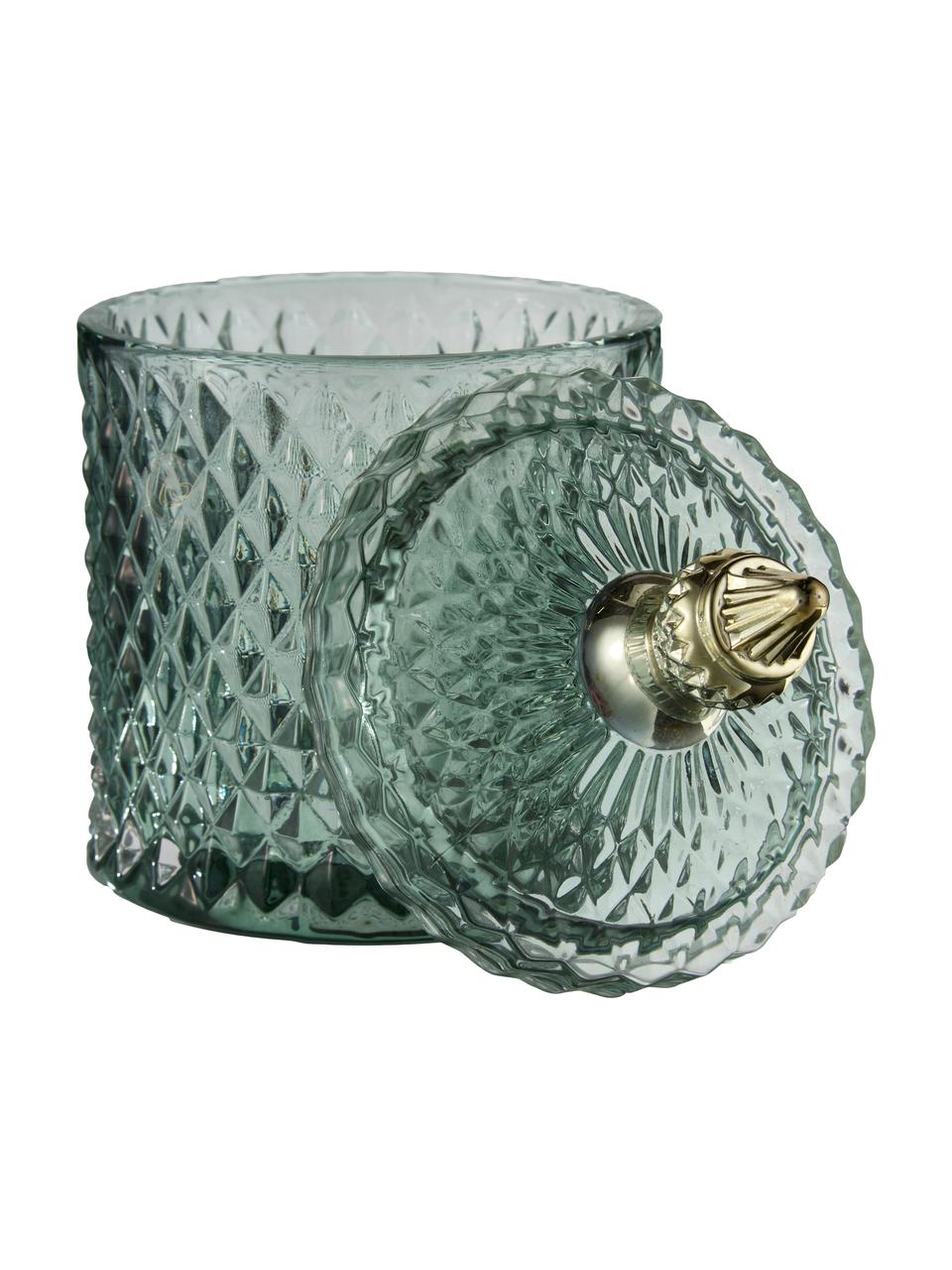 Contenitore Myan, Vetro, Verde, dorato, Ø 11 x Alt. 18 cm