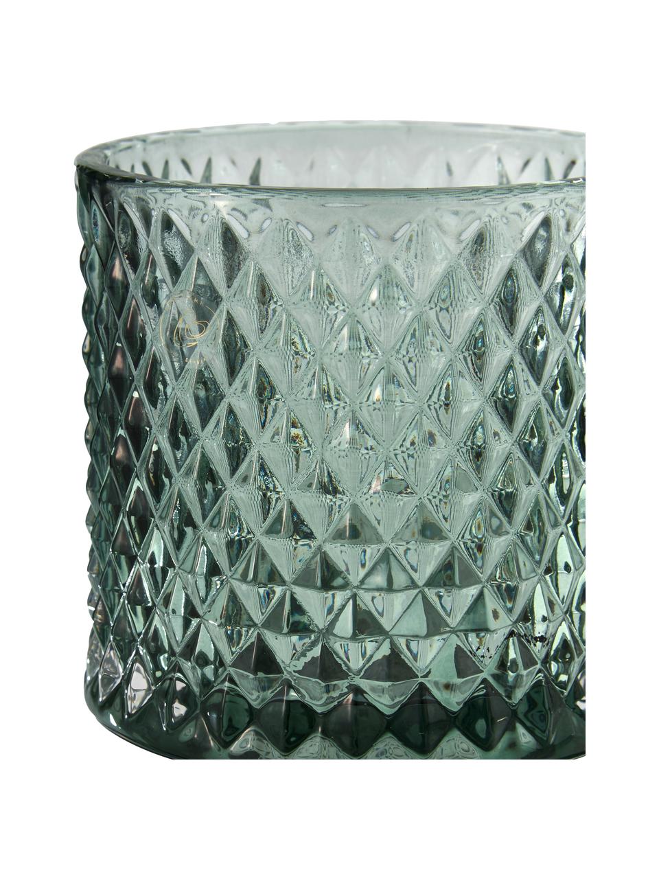 Contenitore Myan, Vetro, Verde, dorato, Ø 11 x Alt. 18 cm