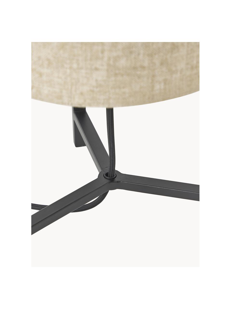 Lampa stołowa z lnu Piper, Beżowy, Ø 22 x W 38 cm