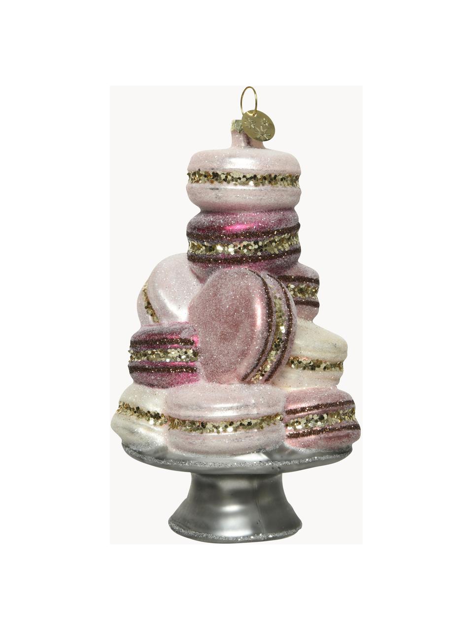 Adorno navideño Macarons, Figura: vidrio, Multicolor, Ø 8 x Al 14 cm