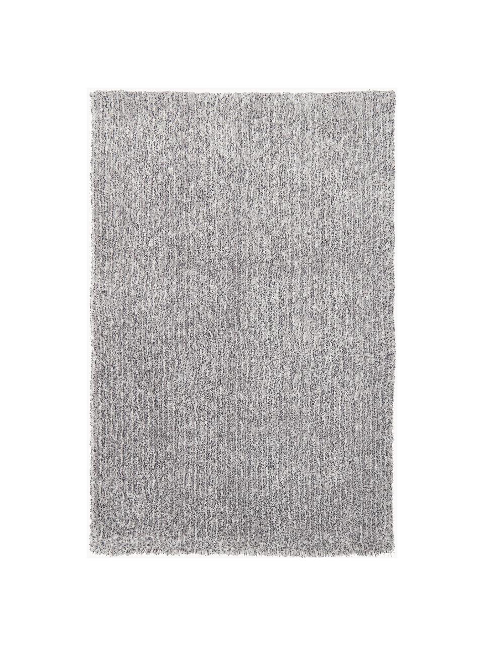 Tappeto melange a pelo lungo soffice Marsha, Retro: 55% poliestere, 45% coton, Grigio, Larg. 80 x Lung. 150 cm (taglia XS)