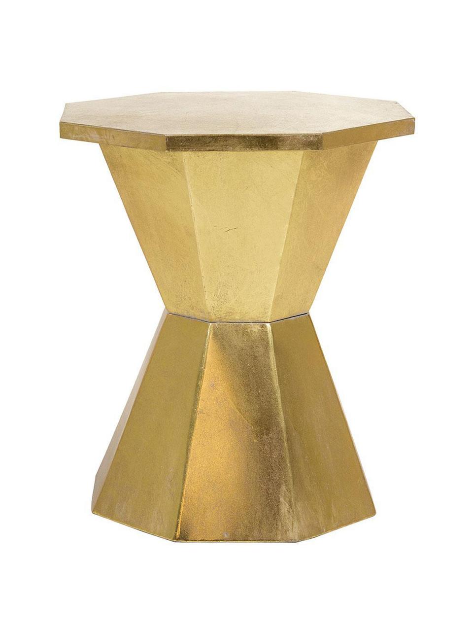 Taburete / Mesa auxiliar Golden, Hierro, Dorado, Ø 44 x Al 51 cm