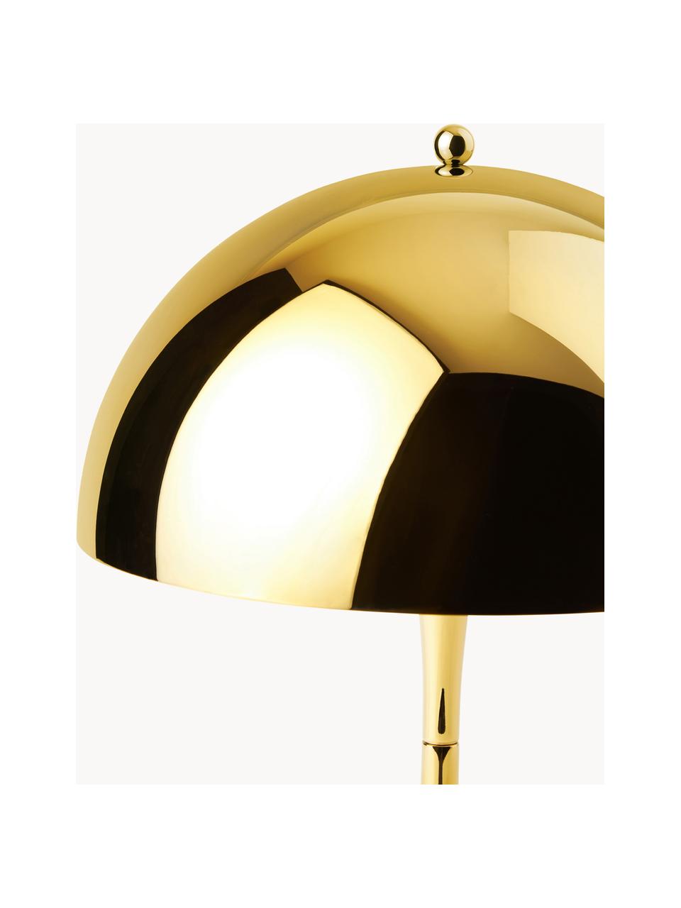 Lampada da tavolo a LED con luce regolabile e timer Panthella, alt. 34 cm, Paralume: acciaio rivestito, Struttura: alluminio rivestito, Acciaio dorato, Ø 25 x Alt. 34 cm