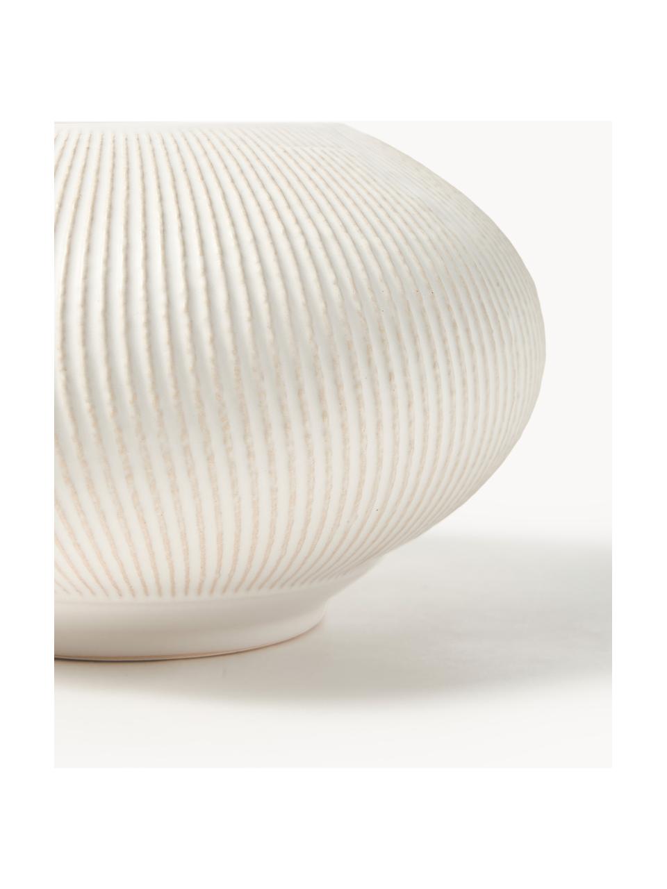 Vase Catarina, haut. 13 cm, Grès cérame, Blanc, Ø 21 x haut. 13 cm