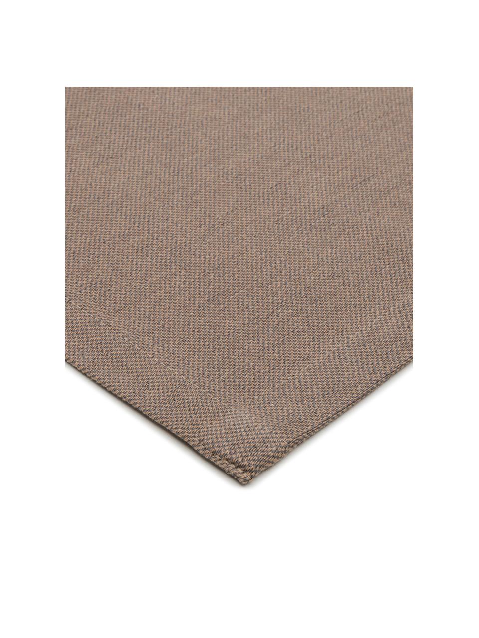 Tischläufer Riva aus Baumwollgemisch in Braun, 55% Baumwolle, 45% Polyester, Taupe, B 40 x L 150 cm