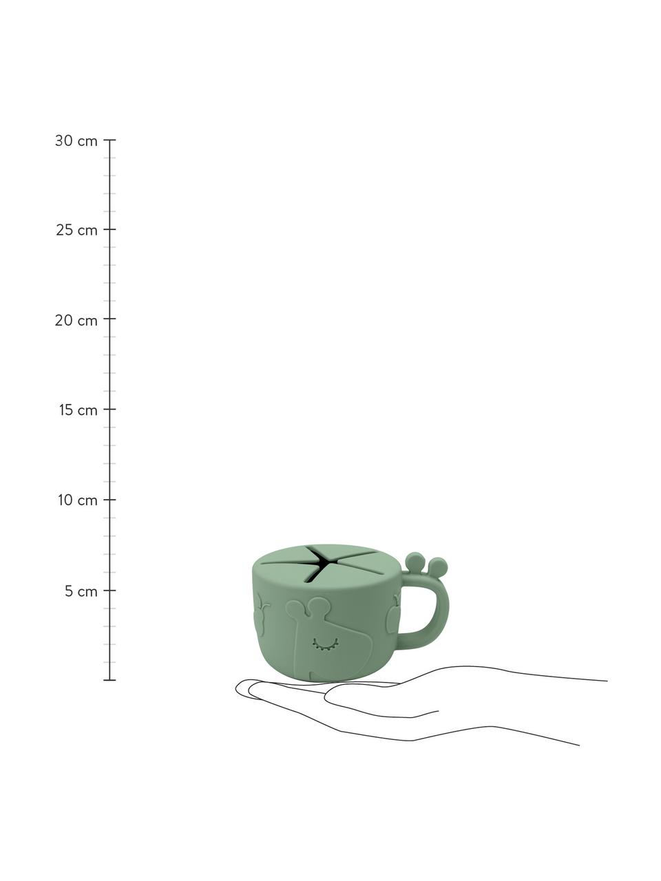 Tazza snack Peekaboo, 100% silicone, Verde, Ø 8 x Alt. 7 cm