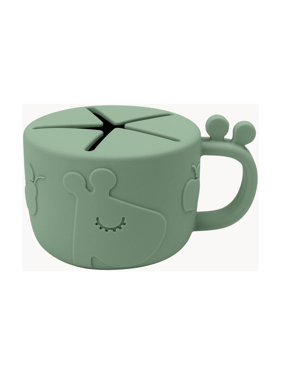 Taza aperitivos Peekaboo, 100% silicona libre de BPA, Verde salvia, Ø 8 x Al 7 cm