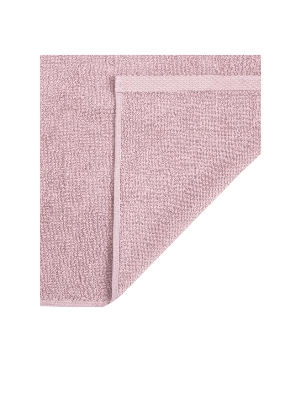 Eenkleurige handdoek Comfort, verschillende formaten, Oudroze, Handdoek, B 50 x L 100 cm, 2 stuks