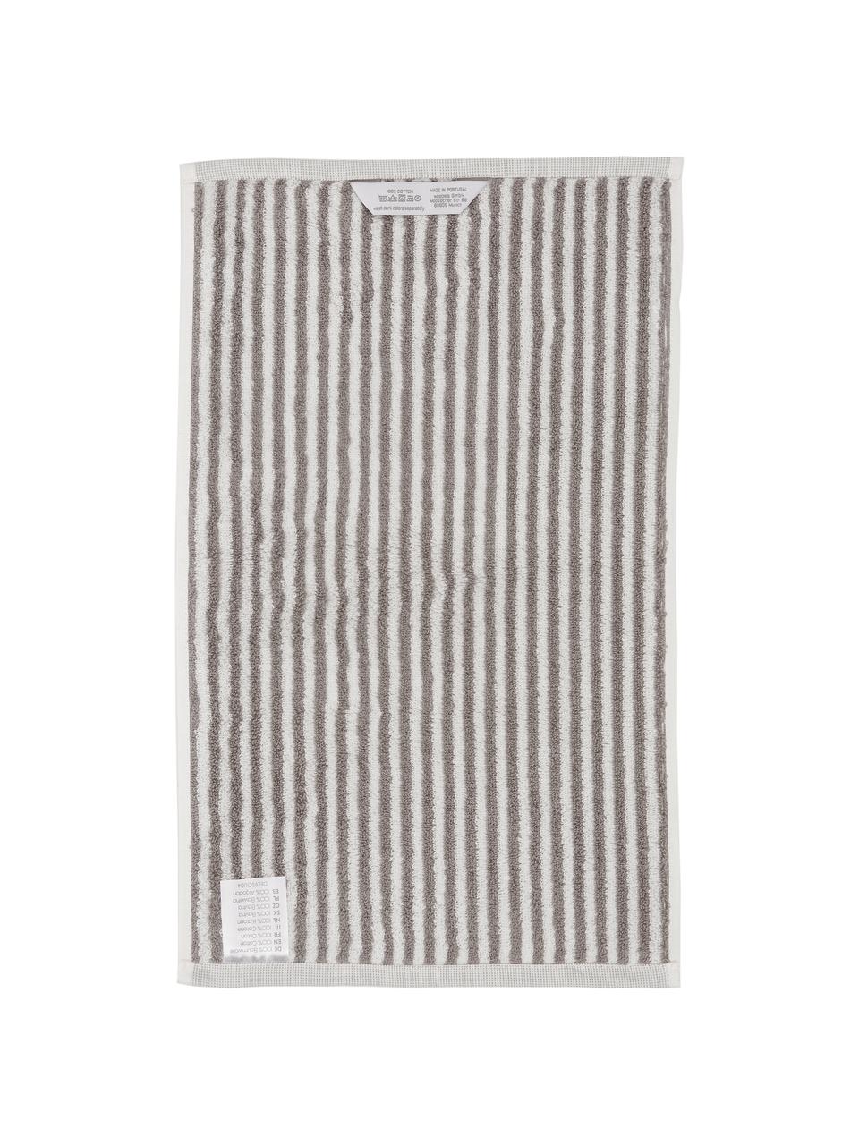 Asciugamano a righe Viola 2 pz, 100% cotone,
qualità media 550 g/m², Grigio, bianco, Asciugamano per ospiti, Larg. 30 x Lung. 50 cm, 2 pz