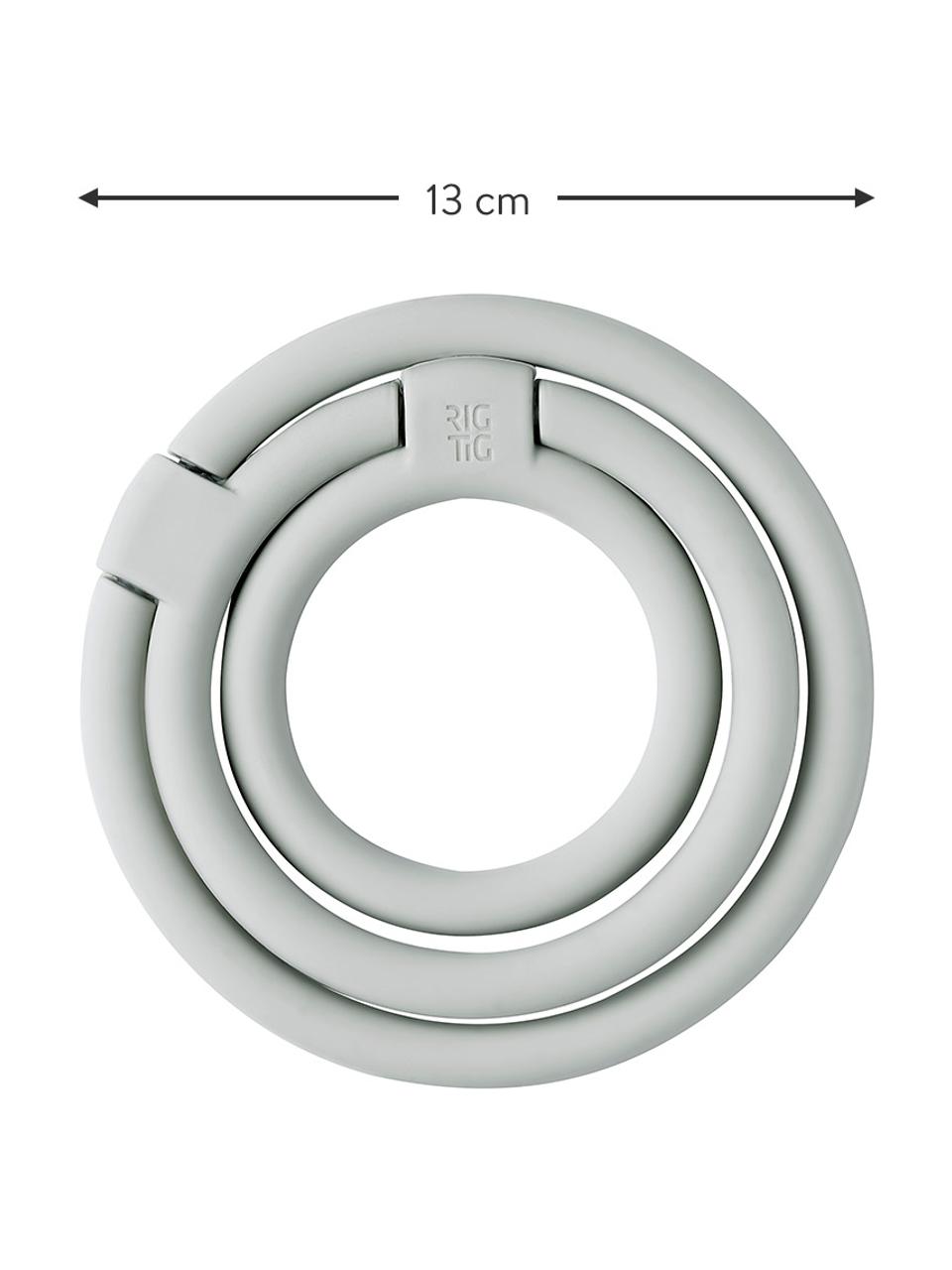 Podstawka pod gorące naczynia z silikonu Circles, Silikon, nylon, Jasny szary, Komplet z różnymi rozmiarami