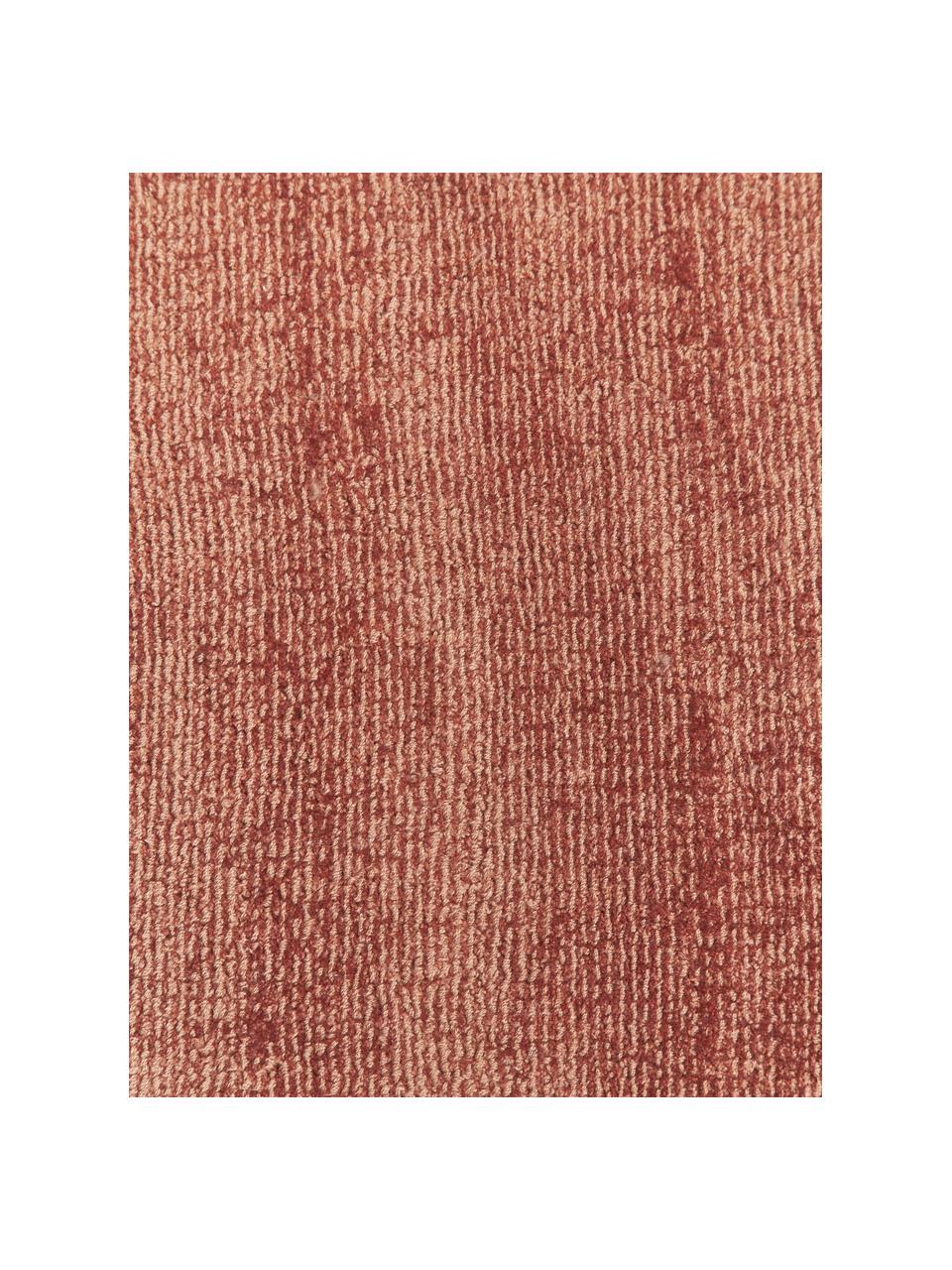 Okrągły ręcznie tkany dywan z wiskozy Jane, Terakota, Ø 200 cm (Rozmiar L)