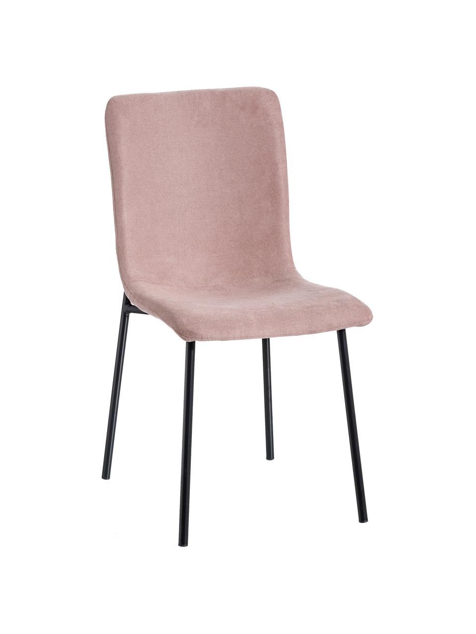 Čalouněná židle Sofia, Růžová, černá
