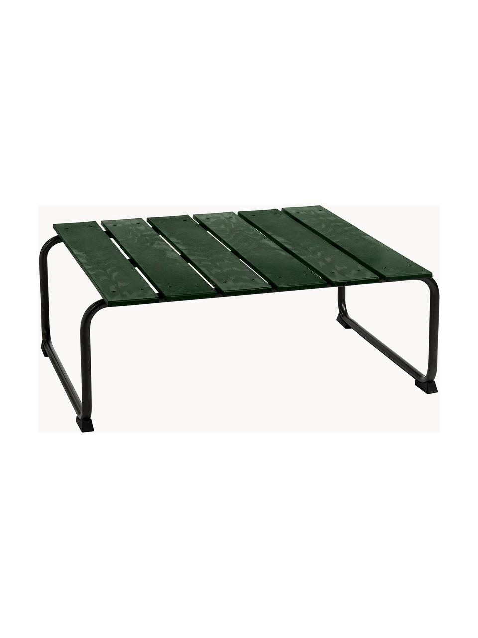 Tavolino da giardino fatto a mano Ocean, Struttura: acciaio riciclato, rivest, Verde scuro, nero, Larg. 79 x Prof. 70 cm