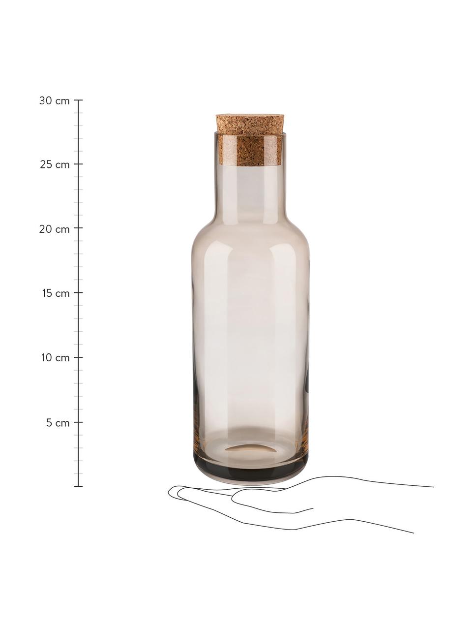 Carafe avec bouchon Fuum, 1 l, Beige, transparent, haut. 29 cm, 1 l