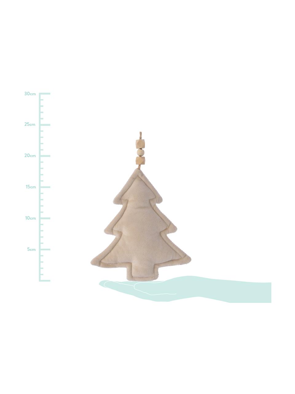 Set de adornos navideños de terciopelo Merry, 3 pzas., Beige, Al 215 cm