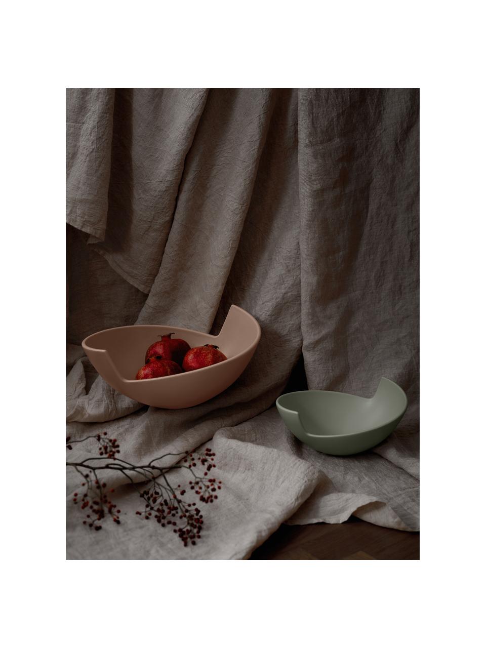 Decoratieve schalenset Likya, 2-delig, Keramiek, Roze, beige, Set met verschillende formaten