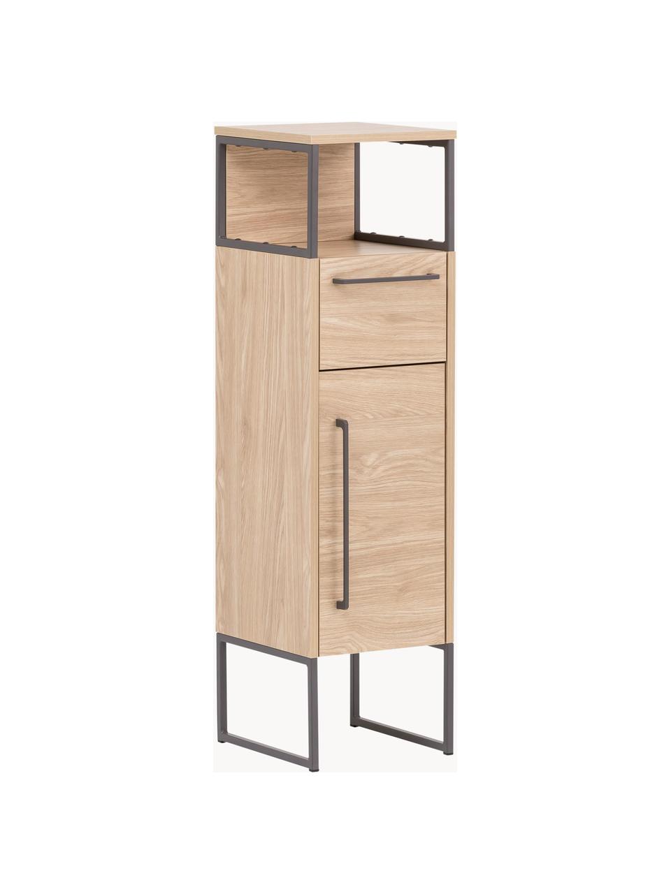 Bad-Midischrank Rosalie in Eichenholz-Optik, B 30 cm, Beige, Eichenholz-Optik, B 30 x H 113 cm