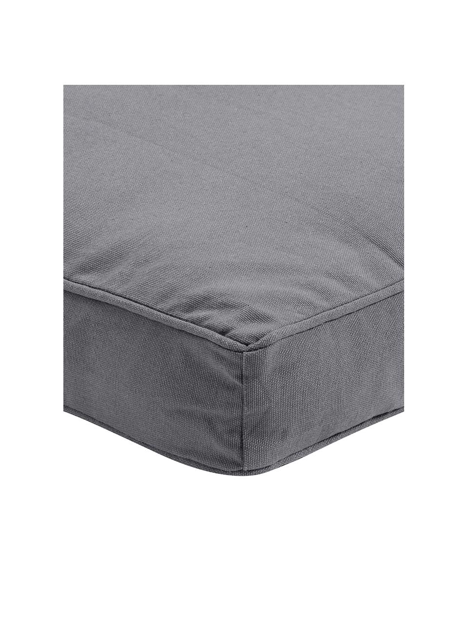 Cojín de asiento Zoe, Funda: 100% algodón, Gris oscuro, An 45 x L 45 cm