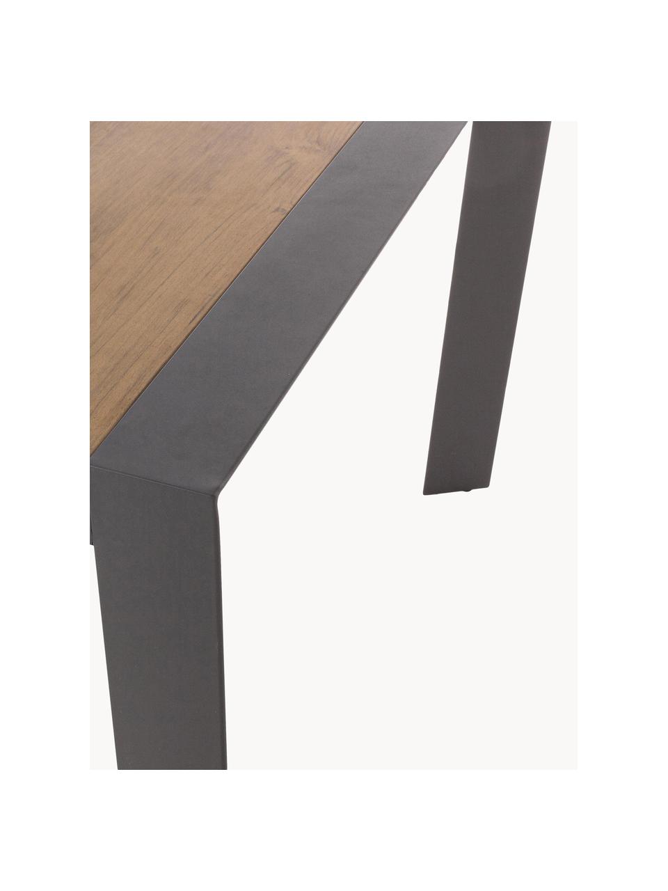 Mesa para exterior Kubik, 198 x 100 cm, Tablero: madera contrachapada recu, Patas: aluminio con pintura en p, Madera contrachapada, gris oscuro, An 198 x F 100 cm