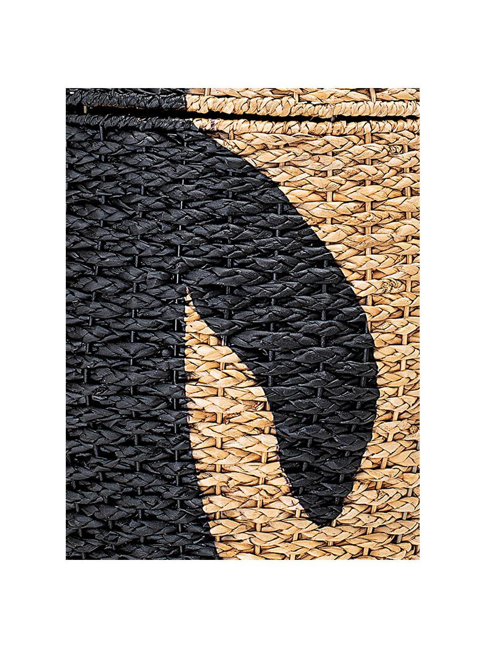 Cesta Nena, Hierba de Bankuan, Negro, beige, amarillo, Ø 37 cm