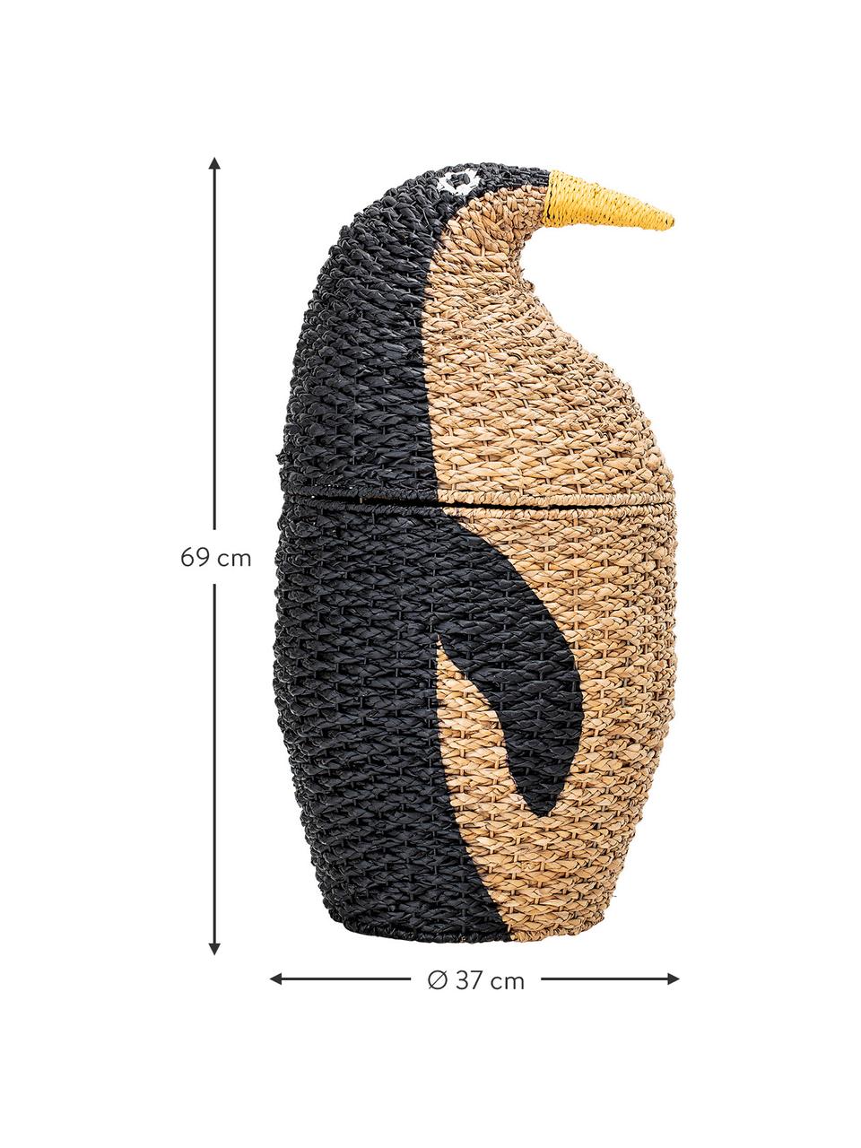 Aufbewahrungskorb Nena, Bankuangras, Schwarz, Beige, Gelb, Ø 37 cm