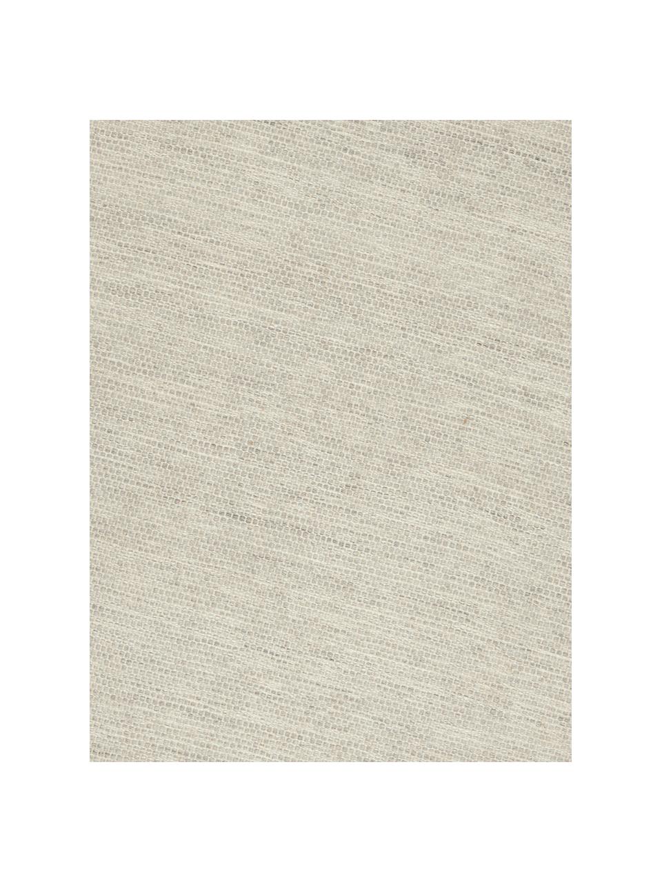 Handgewebter Wollteppich Asko, meliert, Flor: 90 % Wolle, 10 % Baumwoll, Hellgrau, B 70 x L 140 cm (Grösse XS)