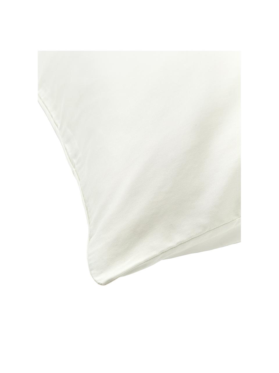 Funda de almohada de satén estampada Marino, Beige, tonos verdes, An 45 x L 110 cm