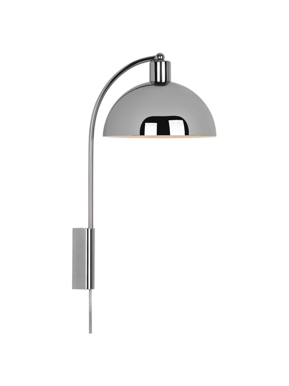 Veľká nástenná lampa Ellen, Odtiene striebornej, lesklá, H 26 x V 43 cm