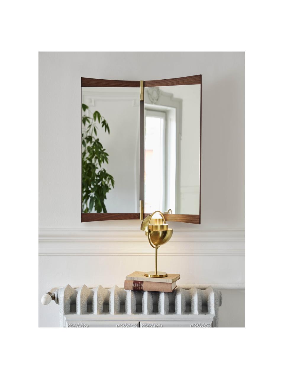 Nastavitelné nástěnné zrcadlo Vanity, Ořechové dřevo, Š 58 cm, V 69 cm