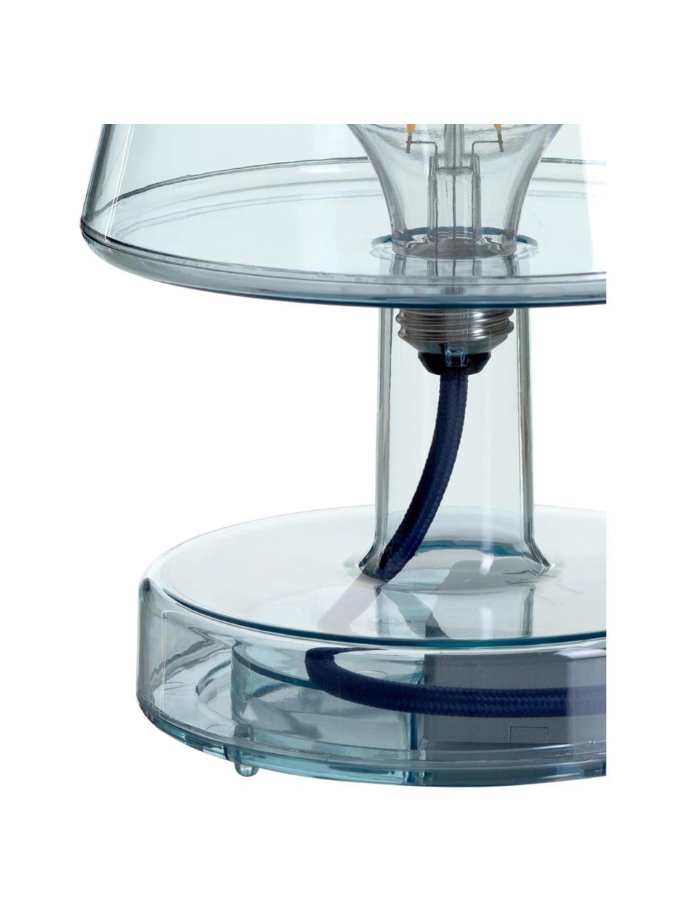 Mobile Dimmbare Außentischlampe Transloetje, Leuchte: Kunststoff, Blau, transparent, Ø 17 x H 27 cm