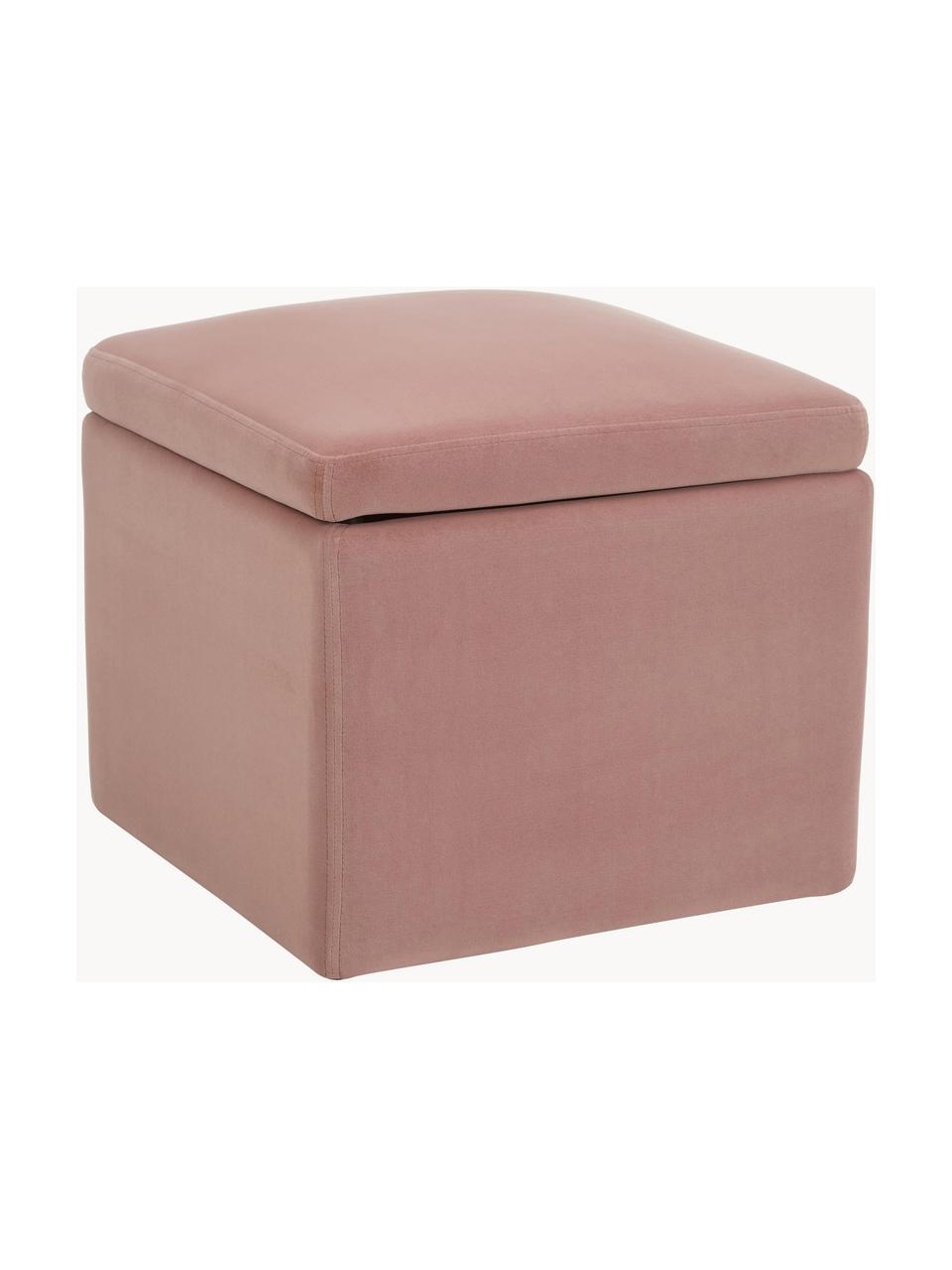 POUF CONTENITORE BELLVILLE IN VELLUTO ROSA - CITS Shop