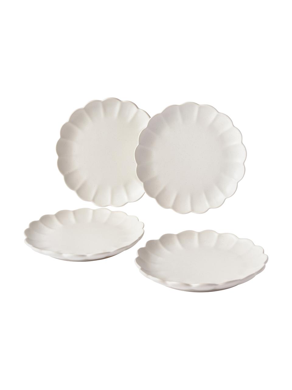 Vajilla Sabina, 4 personas (12 pzas.), Gres, Blanco, Set de diferentes tamaños
