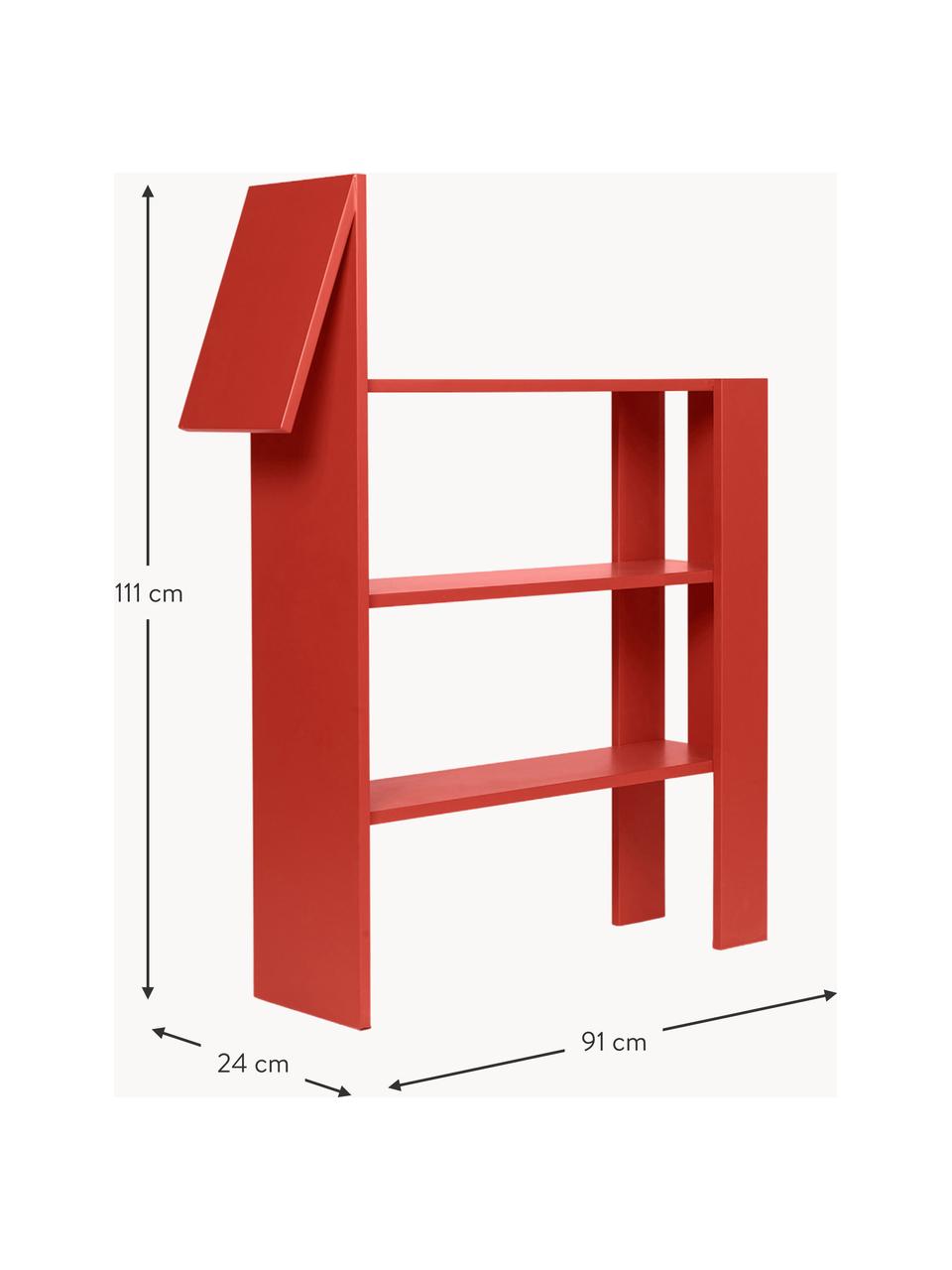 Scaffale in legno Horse, Pannello di fibra a media densità (MDF) laccato

Questo prodotto è realizzato con legno di provenienza sostenibile e certificato FSC®., Rosso, Larg. 91 x Alt. 111 cm