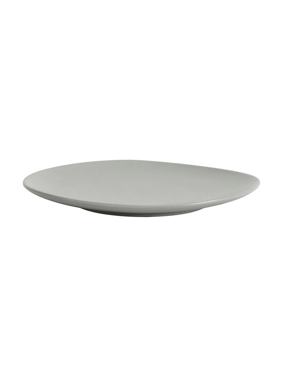 Plytký tanier z kameniny Refine, 4 ks, Sivá