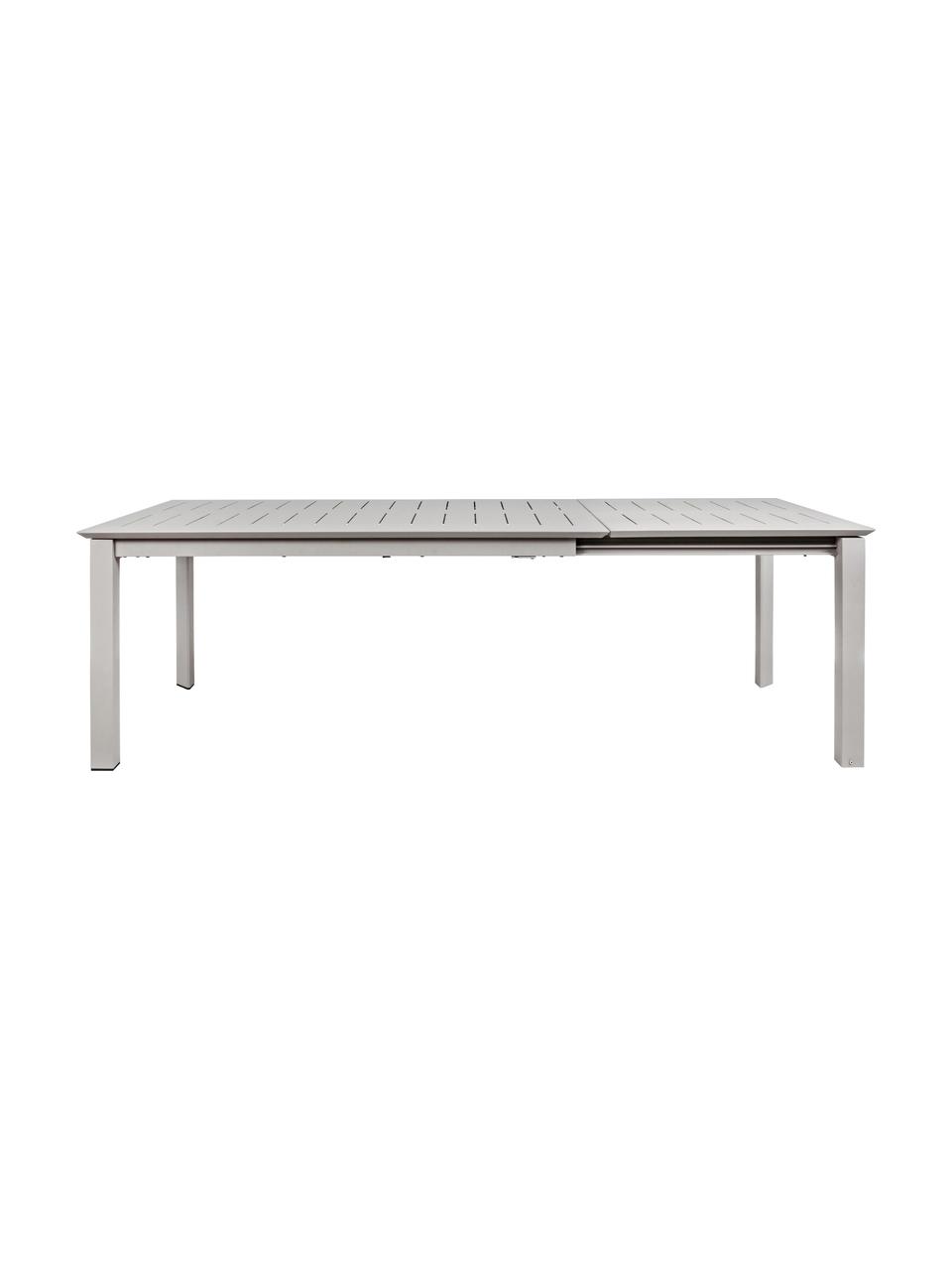 Mesa para exterior extensible Konnor, 160-240 x 100 cm, Gris claro, An 160-240 x F 100 cm