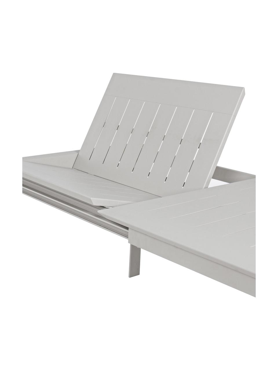 Mesa para exterior extensible Konnor, 160-240 x 100 cm, Gris claro, An 160-240 x F 100 cm